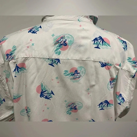 Tipsy Elves MEN'S GORILLA THRILLA HAWAIIAN SHIRT Surf White Blue Pink Size XL - Picture 5 of 10